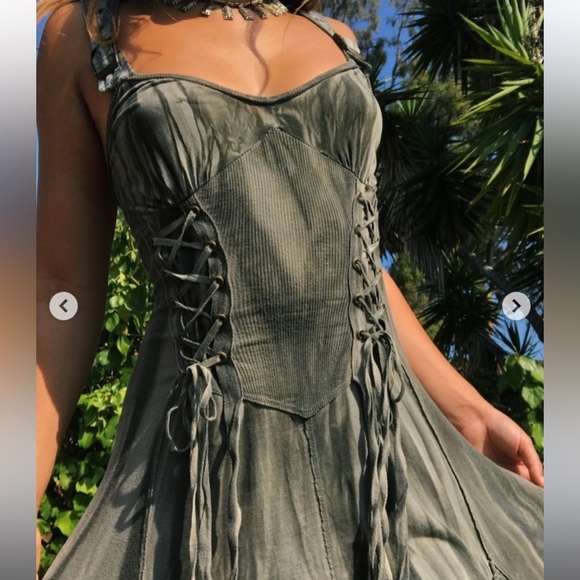 Lip Service Warbird Apocalyptic lace up mesh Gothic Dress - Picture 8 of 12